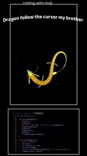This Dragon Follows Your Cursor 🐉🤯 |HTML CSS and JavaScript
