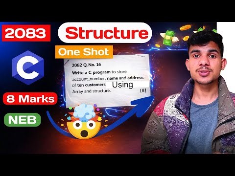 Structure in C Programming (One Shot )| 2082 NEB Board Question SOLVED 😱 | Class 12 NEB Computer