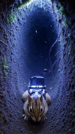 Through the Eyes of a Chipmunk: Underground Burrow Exploration POV