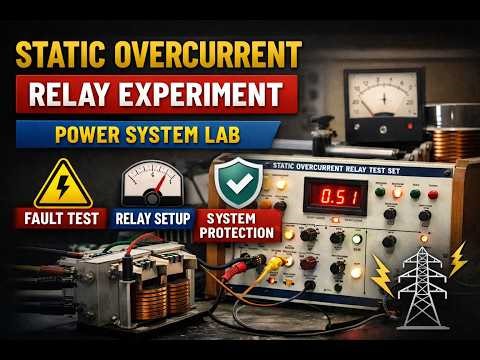 🔌 Static Overcurrent Relay Experiment – Power System Lab ⚡