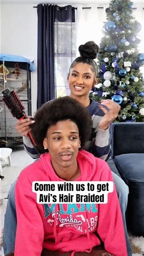 Avi has been wanting to get his braided for a while. #momof9 #hairbraiding