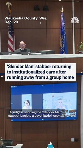 'Slender Man' stabber sent to institution after escape
