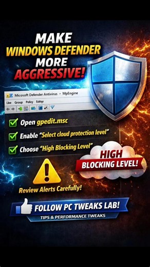 Make Windows Defender MORE Aggressive! 🛡️ Block Threats Faster ⚡ #shorts