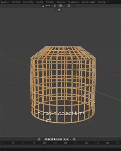 Wireframe Modifier 🔧 -- #Day- 1️⃣0️⃣ of Blender Modifier series 💥 #wireframe #series #blender