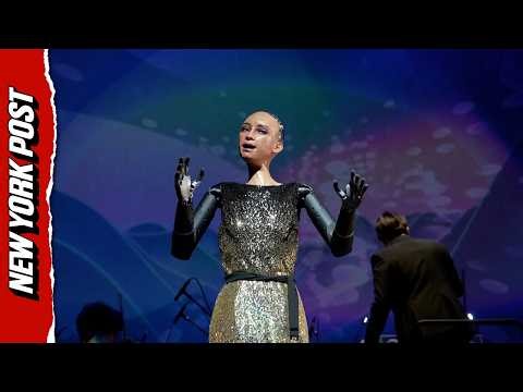 Humanoid Robot Sophia Takes Center Stage With Orchestra in Hong Kong