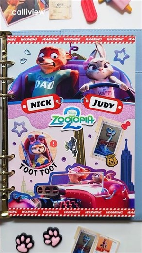 Scrapbooking Zootopia 2 주토피아 2 | ASMR 다꾸 Journaling