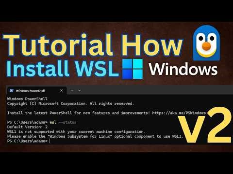 How to install WSL last version in Windows from PowerShell #wsl