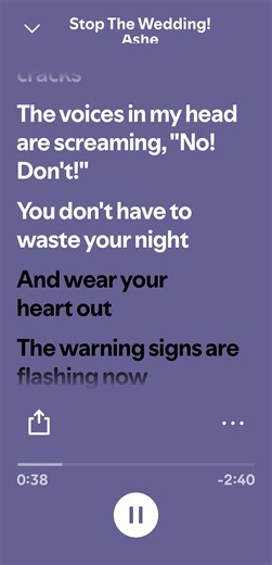 Ashe - Stop the Wedding | Official Sing Along Lyric Video