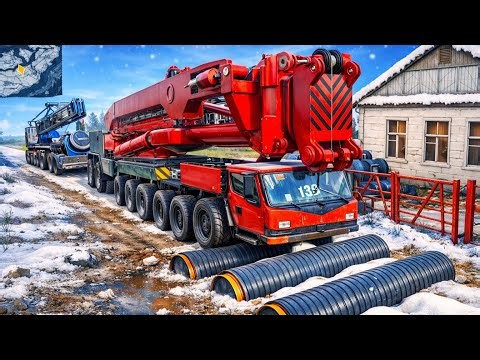 SnowRunner - Mod Truck Vs Extreme Broken Road With Gaint Speed Bumps | Driver Skills Gameplay #74