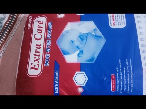 Extra Care Pant Style Diapers Unboxing | ASMR Unboxing Video | Unboxing And Review Of New Diapers |