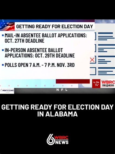 Election Day on Nov. 3 is fast approaching for Alabamians and WBRC has a rundown of what you need to know before you head to the polls to cast your vote and help decide! #WBRCNews #YouDecide #Alabamaelections #Alabamapolitics