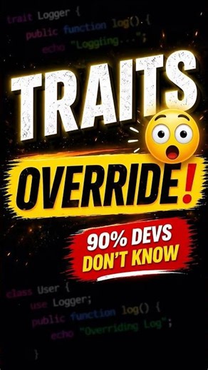PHP Traits Override 😳 | Class vs Trait Trick