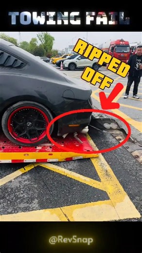 Mustang Bumper RIPPED OFF While Towing! 😱 Expensive Fail Caught on Camera #shorts #mustang