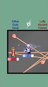 3 vs 3! Killua, Guts and Denji VS Luffy, Alucard and Frieren #anime #onepiece #guts #berserk #killua