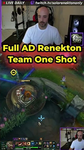 Full AD Renekton Team One Shot... 😤😏 #leagueoflegends