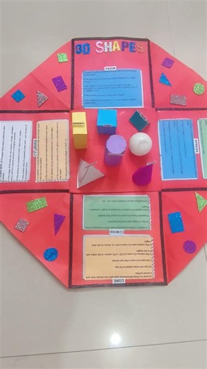 model of 3D figures mathematics l explosion box with 3d geometry / TLM for math's #art #art #viral