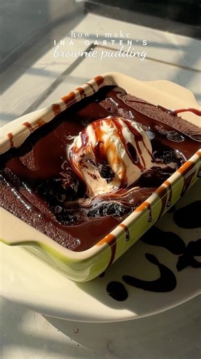 Ina Garten’s Brownie Pudding and it’s a small serving recipe! #brownies #shorts #chocolate #baking