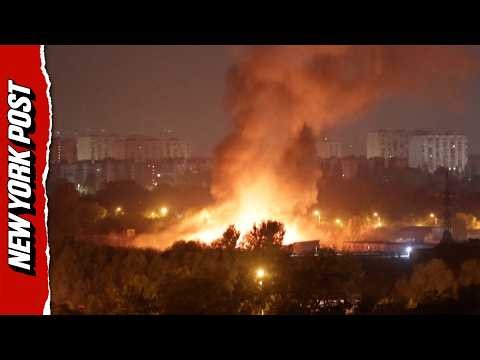 Eyewitness Captures Explosion From Russian Missile During Kyiv Bombardment