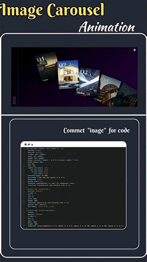 Image Carousel Animation Using HTML CSS & JS #coding
