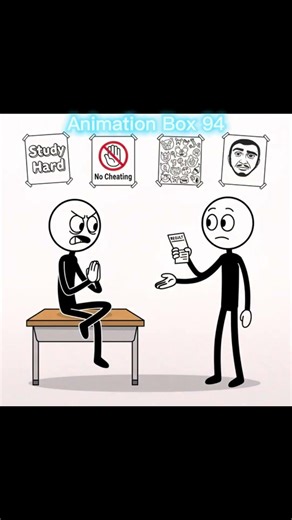 When You Didn't Study But Still Showed Up 💀 #shorts #school #youtubeshorts Animation Box 94