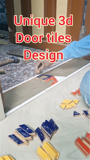 unique 3d Door tiles design #shorts #floortilesdesign #tilesdecoration