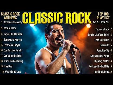 Classic Rock Playlist 70s 80s 90s 🎶 AC/DC, Aerosmith, Queen, Bon Jovi, Metallica