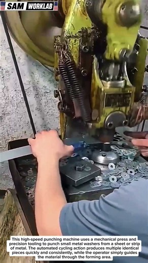 This Machine Turns Metal Sheets Into Washers Fast!