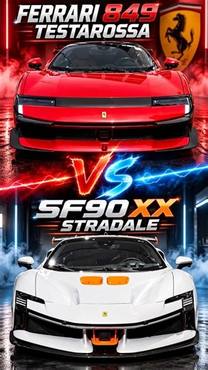 Ferrari 849 Testarossa vs SF90 XX 😱 1050 vs 1030 CV! #shorts