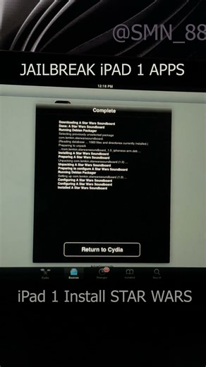 Apple iPad 1st Gen Star Wars Game From Cydia JailBreak 2025