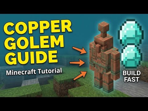 how to make a copper golem in Minecraft #minecraft #fypviral #viral #blowup
