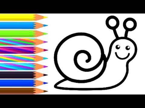How to Draw a Snail? - Learn Step by Step Drawing - Drawing Games for Kids