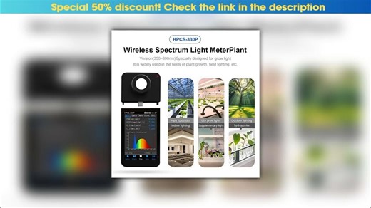 Top HPCS330P Spectrometer Light Spectrum Analyzer PPFD PAR Meter Wireless Bluetooth Connection•••••