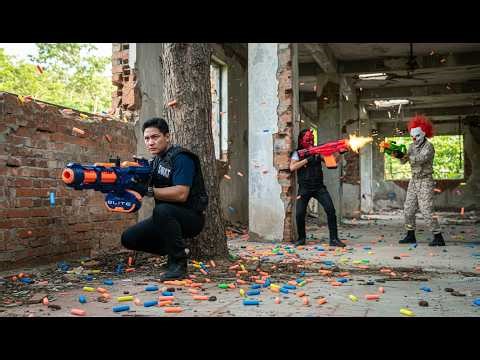 LTT Films : Hero Silver Flash Outplays Crimson Mask Crew In Epic Nerf Guns Crime Mission