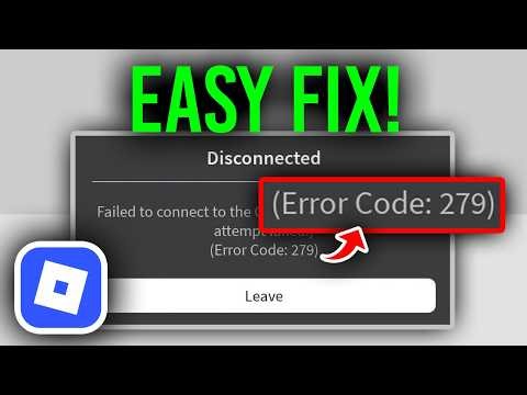 Fix Roblox Error 279 Now! (2026) | ID=17 Connection Attempt Failed