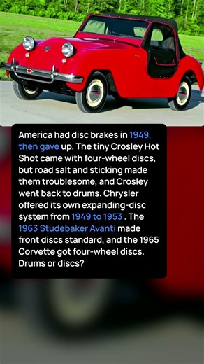 Disc brakes: America tried them in 1949 #shorts #musclecars #cars