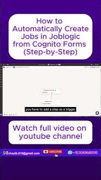 How to Automatically Create Jobs in Joblogic from Cognito Forms (Step-by-Step)