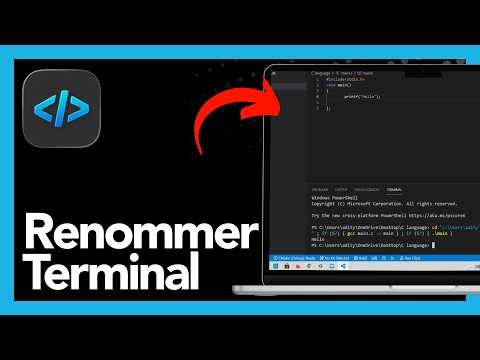 Comment renommer un terminal dans Visual Studio Code