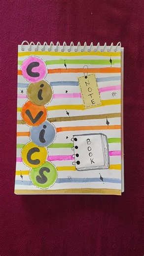 Aesthetic Civics Front Page Design 📚✨ | Easy Project Cover Idea #shorts #civic