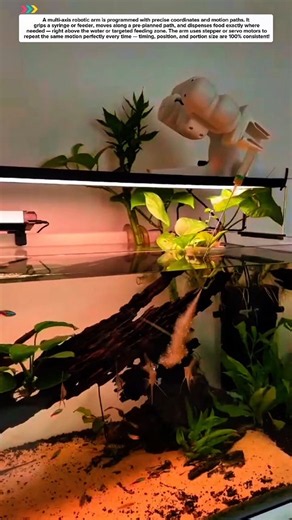Robot Arm Feeds Fish! Smart Aquarium Automation!
