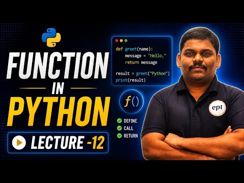 Python Functions Tutorial for Beginners | Lecture 12 | Complete Guide