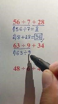 Step-by-Step Tutorial: Addition, Subtraction, Multiplication, Division #maths #basicproblems #math