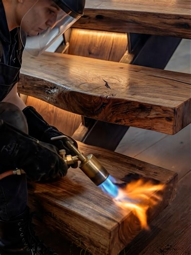 Burned to Perfection, Shou Sugi Ban Staircase | staircase