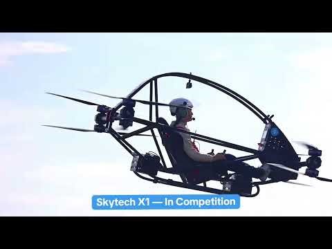 Live footage from the AOPA China eVTOL competition featuring our Skytech X1 manned aircraft.