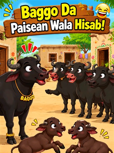 Baggo De Bachyan De Paise Vi Khoh Laye - Funny Punjabi Buffalo Cartoon