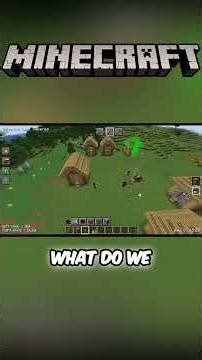 Minecraft RTS Village Under Attack! Building Warrior Hut ASAP! #shorts