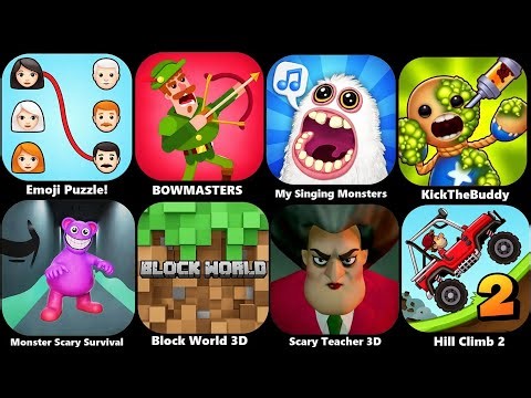 Gramic Monster Scary survival,Kick The Buddy,Minecraft,Emoji Puzzle,Survival Story,HCR 2,Bowmasters