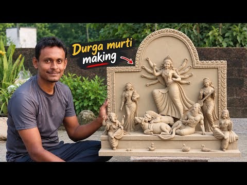 How to make a Durga thakur with clay full set 2026 new design | durga murti making