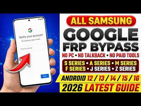 🔓All Samsung FRP Bypass | 2026 New Method! Unlock(Without PC)Android 12/13/14 |Remove Google Account