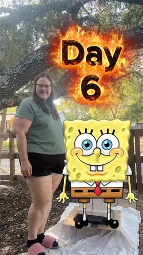 Day 6 of making a giant SpongeBob Little Free Library!