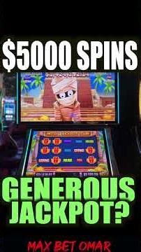 $5000 SPIN GENEROUS JACKPOT ON MO MUMMY SHORTS